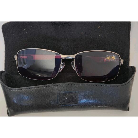 Design Optics by Foster Grant Metal Reading Sunglasses +2.75 w/Hard Costco Case - Picture 2 of 14